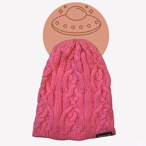 SPACECRAFT HOT PINK CABLE KNIT BEANIE